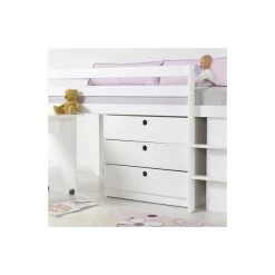 Relita ALEX Halbhochbett Buche Massiv Weiß Viel Zubehör Wählbar - Frachtfrei -Geschäft Für Babyprodukte kommode kim weiss gr 1