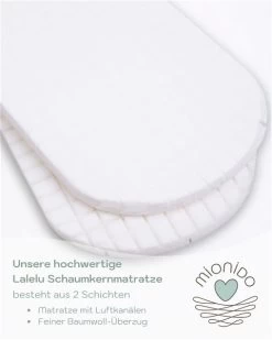 Mionido Stubenwagen Maxi Natur Pyjamabär Grün Mit Garnierung, Matratze Und Matratzenbezug 12 Mionido Stubenwagen Maxi Natur Pyjamabär Grün Mit Garnierung, Matratze Und Matratzenbezug -Geschäft Für Babyprodukte lalelu 2 schichten 8