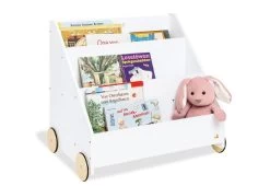 Pinolino Kinder-Bücherregal Lasse - Mit Rollen MDF Weiß Lackiert -Geschäft Für Babyprodukte lasse ws 183405