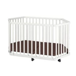 TiSsi Laufgitter Aus Massiv Buche Weiß Platzsparend Faltbar