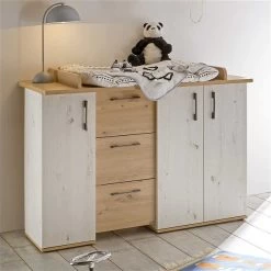 Mäusbacher Micha Wickelkommode Breit Artisan Weiß/asteiche