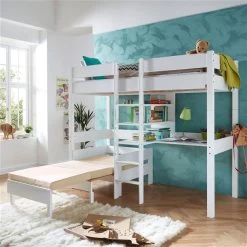 Relita NOEL Hochbett Buche Massiv Weiß Inklusive Schreibtisch, Zum Einzelbett Umbaubar 19 Relita NOEL Hochbett Buche Massiv Weiß Inklusive Schreibtisch, Zum Einzelbett Umbaubar -Geschäft Für Babyprodukte noel weiss sessel lang 1