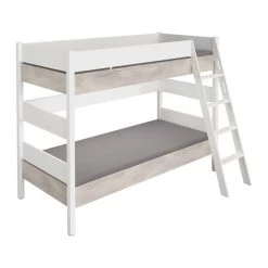 Paidi Kira Etagenbett 160 Cm Eiche-Nautik Schräge Leiter 90x200 Cm