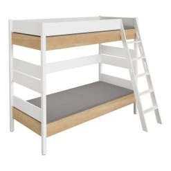 Paidi Kira Etagenbett 180 Cm Eiche-Nebraska Schräge Leiter 120x200 Cm