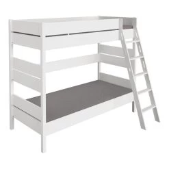 Paidi Tiago Etagenbett 180 Cm Kreideweiß Schräge Leiter 120x200 Cm