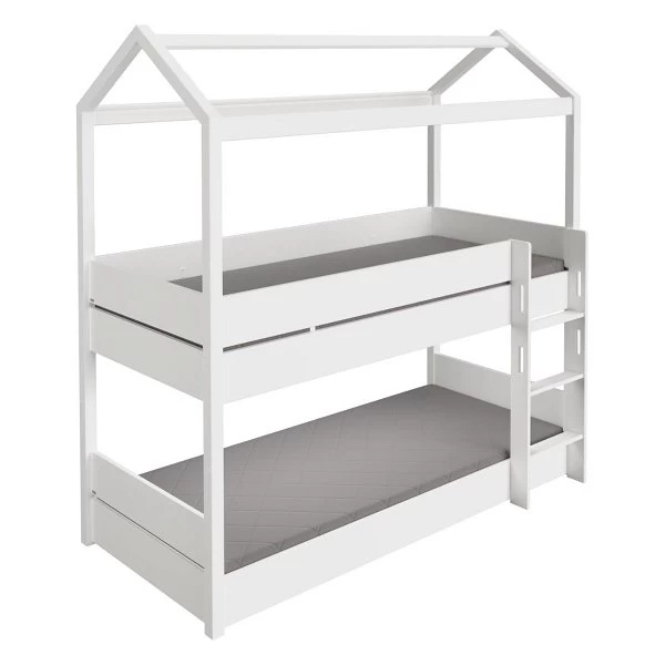 Paidi Tiny House Etagenbett Kreideweiß Inkl. Dachgiebel Gerade Leiter 1 Paidi Tiny House Etagenbett Kreideweiß Inkl. Dachgiebel Gerade Leiter