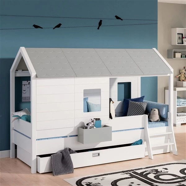 Paidi Tiny House Liege Kreideweiß 90x200 Cm 1 Paidi Tiny House Liege Kreideweiß 90x200 Cm