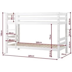 Hoppekids Etagenbett ECO Luxury 90x200 Cm Mit Gerader Leiter & Absturzsicherung 9 Hoppekids Etagenbett ECO Luxury 90x200 Cm Mit Gerader Leiter & Absturzsicherung -Geschäft Für Babyprodukte pre a19 1 dimensions 1