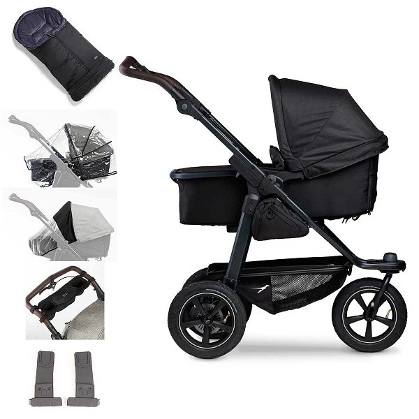 Tfk Mono 2 Kombi Kinderwagen Schwarz Luftrad-Set Bundle Mit Cupholder 1 Tfk Mono 2 Kombi Kinderwagen Schwarz Luftrad-Set Bundle Mit Cupholder