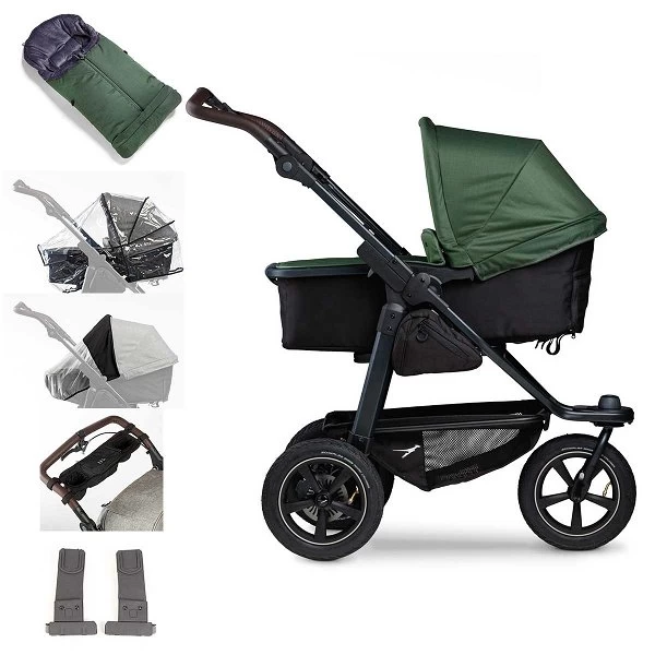 Tfk Mono 2 Kombi Kinderwagen Olive Luftrad-Set Bundle Mit Cupholder 1 Tfk Mono 2 Kombi Kinderwagen Olive Luftrad-Set Bundle Mit Cupholder