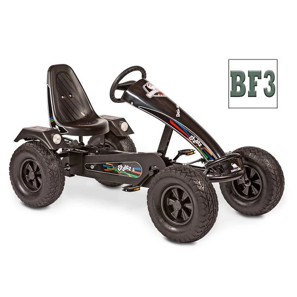 Dino Cars Stylez BF3 GoKart Schwarz Breitreifen Mit Bremsfreilauf & 3-Gang-Schaltung 1 Dino Cars Stylez BF3 GoKart Schwarz Breitreifen Mit Bremsfreilauf & 3-Gang-Schaltung