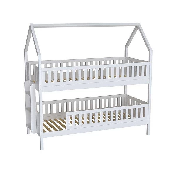 Nature Kid Lilly Etagenbett Kiefer Weiß Lackiert Leiter Seitlich, Liegefläche 90 X 200 1 Nature Kid Lilly Etagenbett Kiefer Weiß Lackiert Leiter Seitlich, Liegefläche 90 X 200