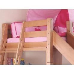 Relita SKY Etagenbett Buche Massiv Natur Inkl. Regal & Rutsche - Zu 2 Einzelbetten Umbaubar -Geschäft Für Babyprodukte sky detail 1 gr 1