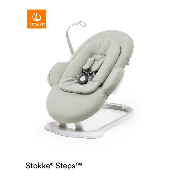 Stokke® Steps™ Bouncer Soft Sage Gestell Weiß 1 Stokke® Steps™ Bouncer Soft Sage Gestell Weiß