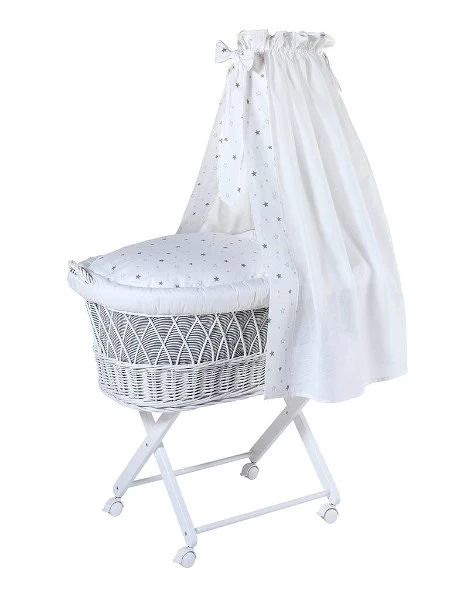 Schardt Babsi Stubenwagen Buche Weiß Mit Textiler Ausstattung Sternchen Grau 1 Schardt Babsi Stubenwagen Buche Weiß Mit Textiler Ausstattung Sternchen Grau