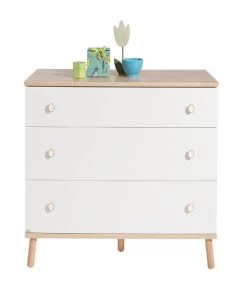 Paidi Ylvie Wickelkommode 3 Schubkästen Schmal Schubkästen Kreideweiß