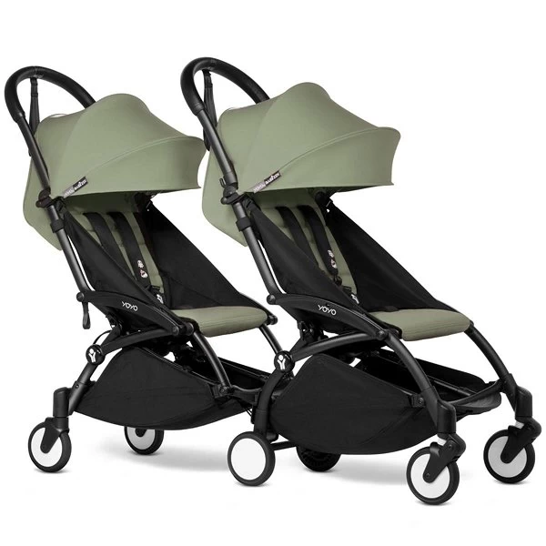 BABYZEN™ YOYO² Doppelbuggy Olive Gestell Black 1 BABYZEN™ YOYO² Doppelbuggy Olive Gestell Black