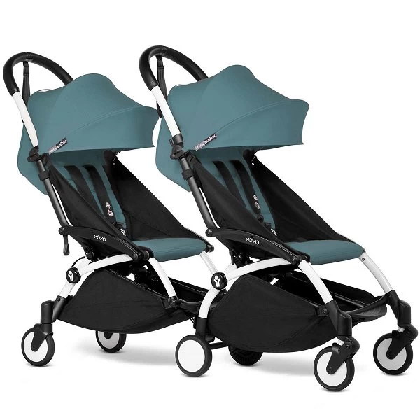 BABYZEN™ YOYO² Doppelbuggy Aqua Gestell White 1 BABYZEN™ YOYO² Doppelbuggy Aqua Gestell White