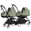 BABYZEN™ YOYO² Zwillingskinderwagen Olive Gestell Black